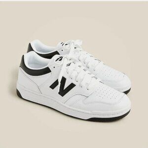 New Balance 480 Black and White Leather Casual Court Shoes Sneaker size 6.5